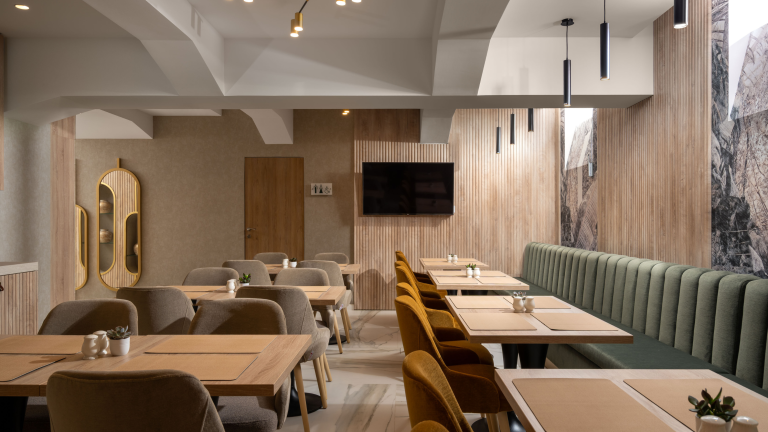 Hotel Epica Bucharest interior featuring Muraspec wallcoverings